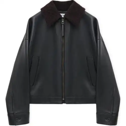 LOEWE Leather Jacket Women's Black