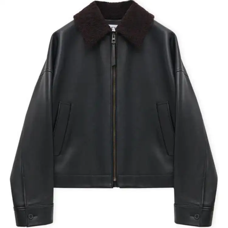 LOEWE Leather Jacket Women's Black