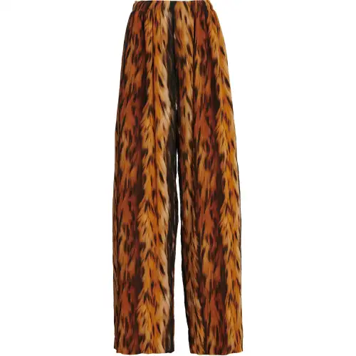 Balenciaga Fur Print Straight Leg Pants