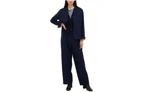 UNIQLO Casual Pants Women's Navy Blue Moderate Straight Fit Pants