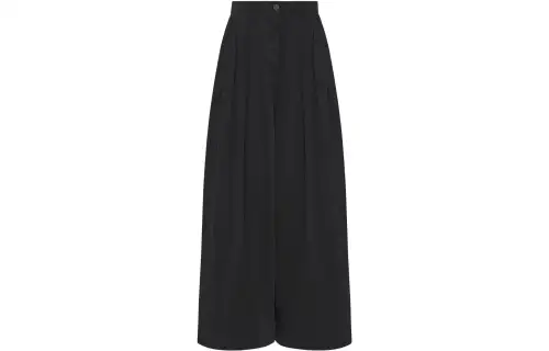 THE ROW Casual Pants Women's Black Moderate Wide Leg Pants