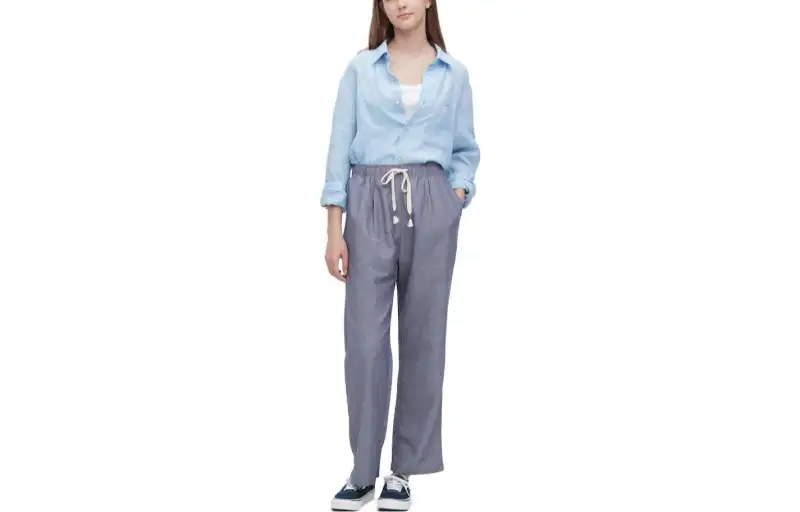UNIQLO Casual Pants Women's Royal Blue Moderate Straight Fit Pants