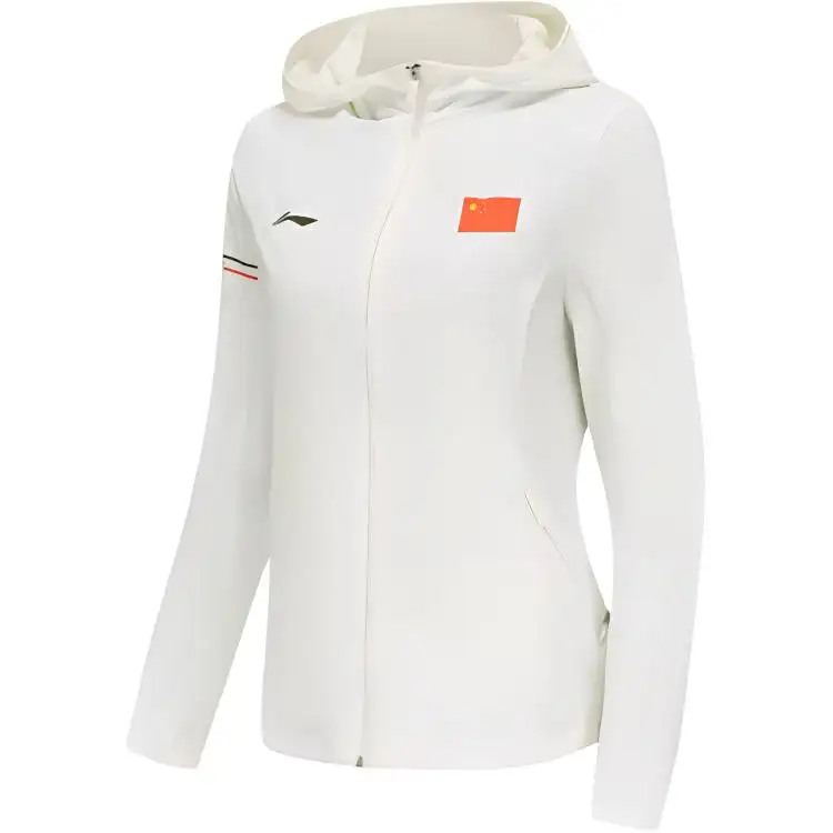 Li Ning Trench Coat Women's Champagne White