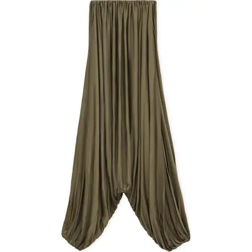 LOEWE FW24 Casual Pants Women's Dark Gray Green