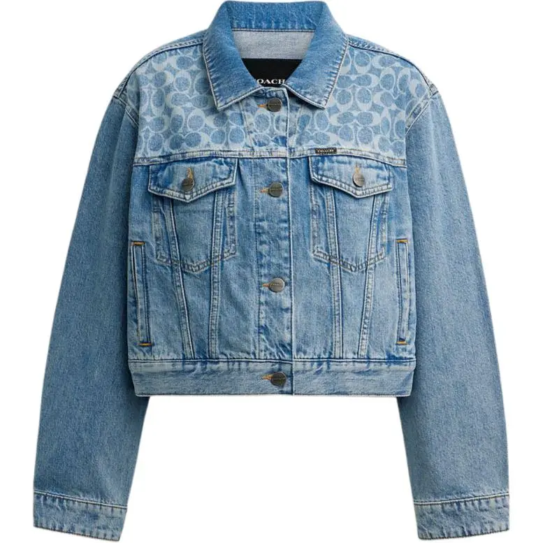 COACH SS25 Denim Jacket Women's Blue