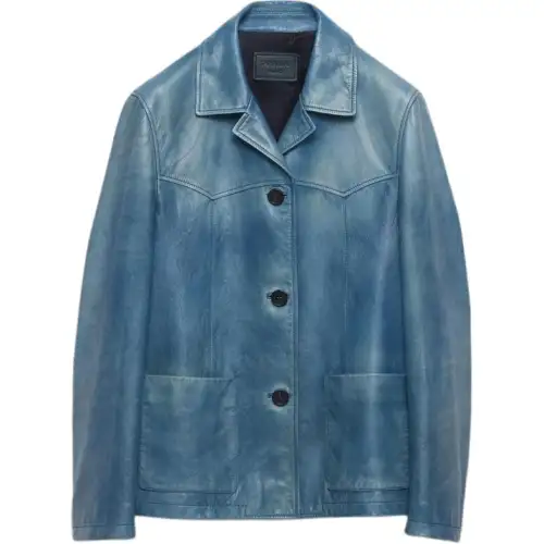 Prada washed leather jacket