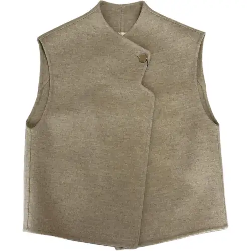 HERMES Vests Women's Beige Moderate