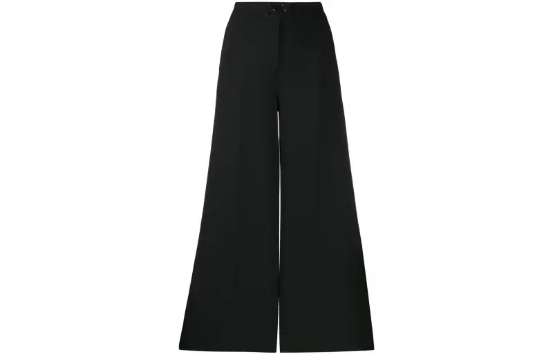Karl Lagerfeld Logo Plaque Wide Leg Trousers