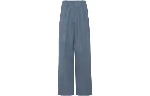 The Row wide-leg cotton-ramie trousers