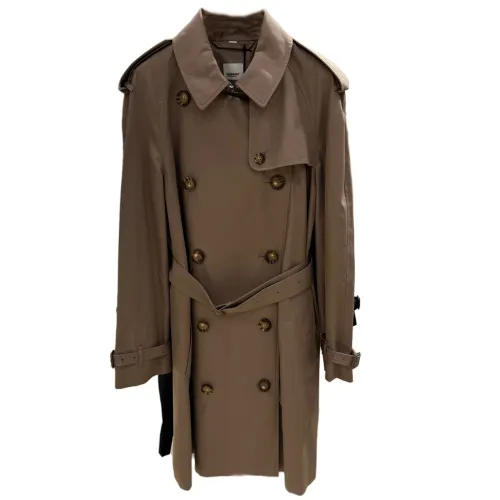Burberry Coats Women's Brown Lapel Moderate Nipped In Waist