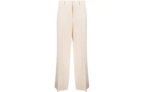 OFF WHITE Casual Pants Women's White Moderate Wide Leg Pants