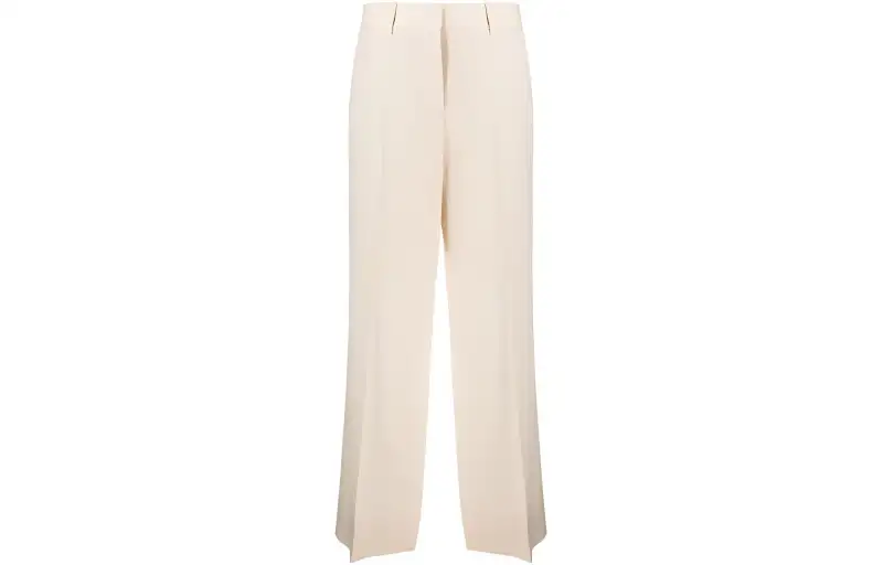 OFF WHITE Casual Pants Women's White Moderate Wide Leg Pants