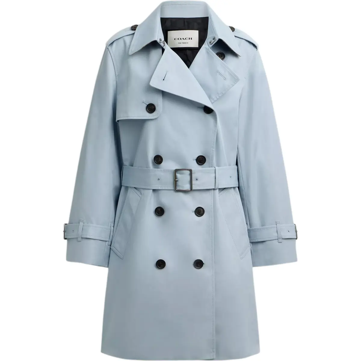 COACH SS25 Trench Coat Women's Blue