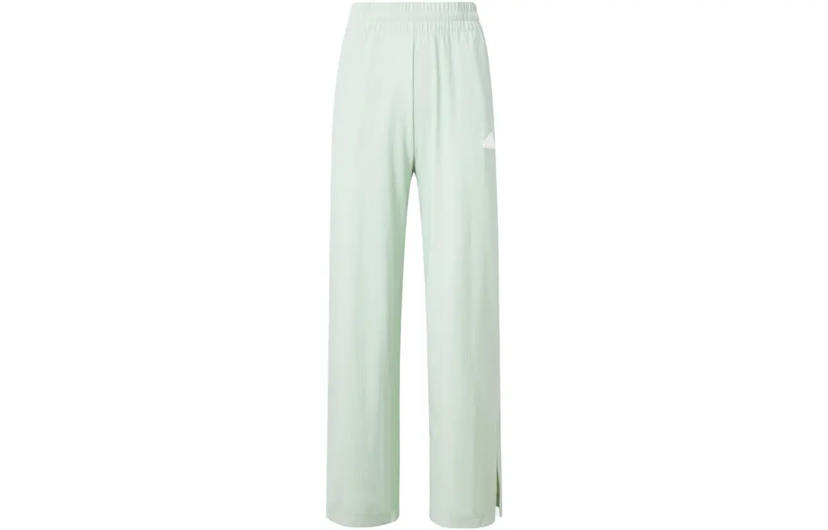 Adidas Casual Pants Women's Linen Green Moderate Straight Fit Pants