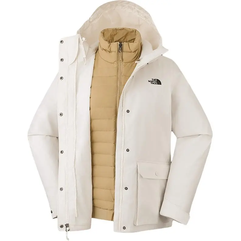 THE NORTH FACE Urban Exploration FW24 Waterproof And Windproof To Keep Warm Windbreaker Jacket Women's Dune White
