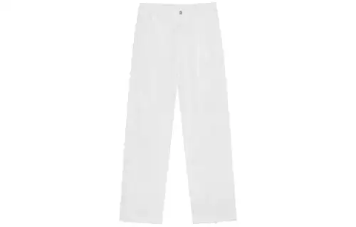 Li Ning Casual Pants Women's Ivory Moderate Straight Fit Pants