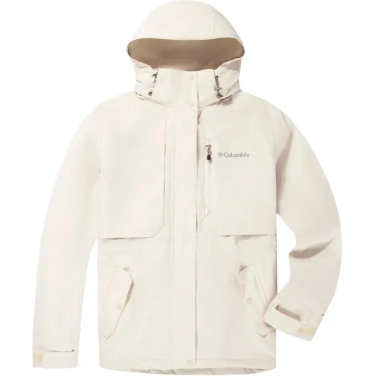 Columbia Casual Outdoor 2024 Fall Winter Waterproof Windbreaker Jacket Women's White