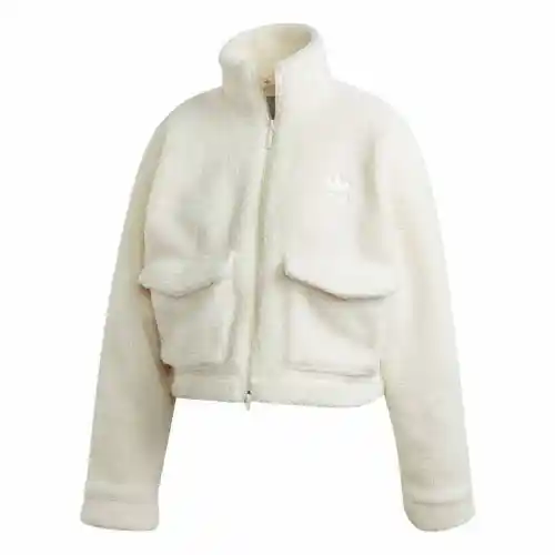 Adidas Originals TEDDY JACKET Velvet feel Coat Women's White