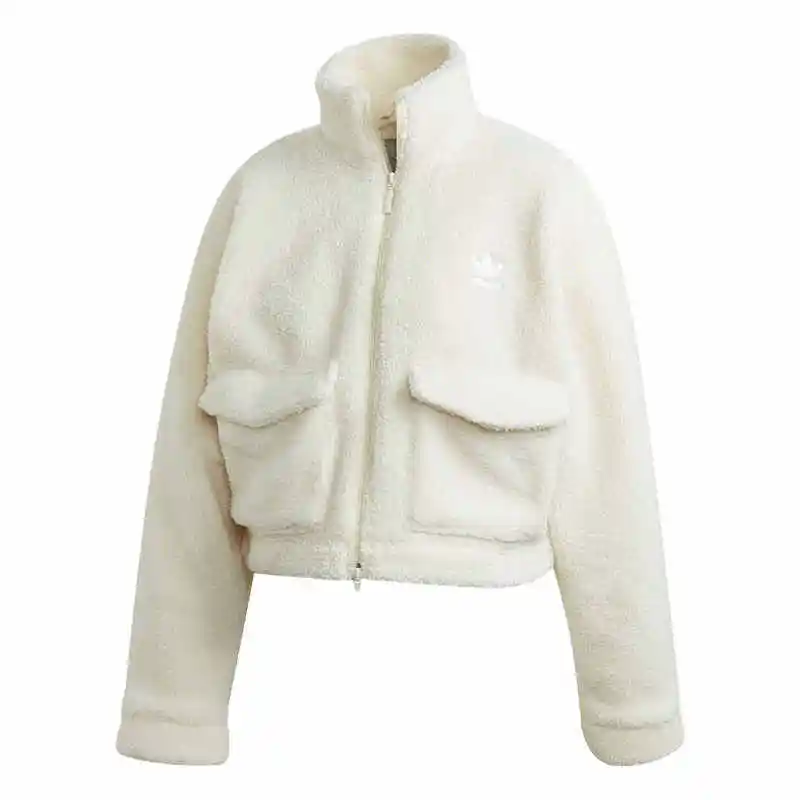 Adidas Originals TEDDY JACKET Velvet feel Coat Women's White