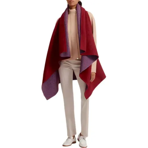 HERMES Cloaks Women's Red Moderate