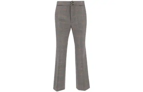 GUCCI Plaid Straight Leg Trousers