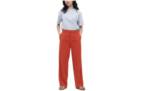 UNIQLO Casual Pants Women's Orange Brown Moderate Wide Leg Pants