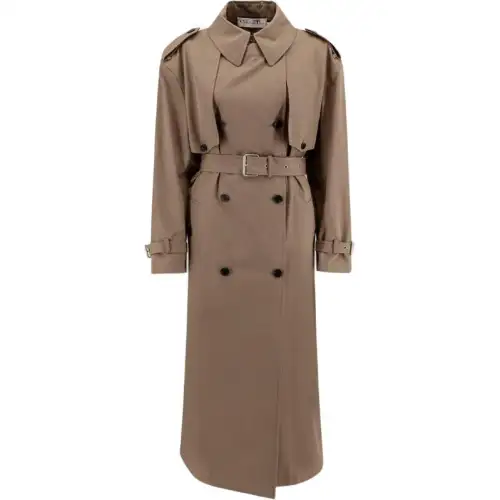DIOR Trench Coats Women's Khaki Lapel Moderate