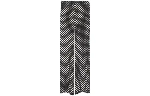 SAINT LAURENT Polka Dots Printed High Waist Trousers