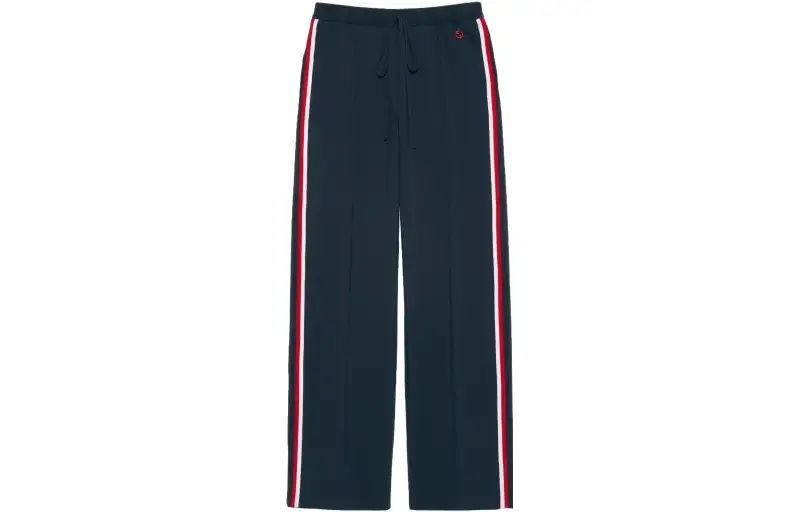 GUCCI Casual Pants Women's Dark Blue Moderate Wide Leg Pants