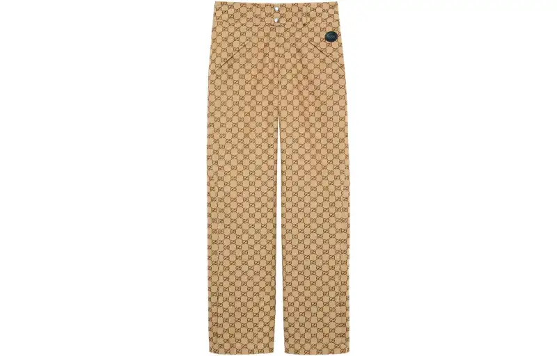 GUCCI Casual Pants Women's Brown Moderate Straight Fit Pants