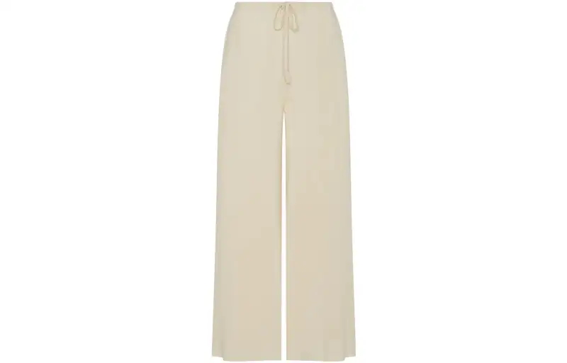 THE ROW Casual Pants Women's Milk Tea Beige Moderate Straight Fit Pants