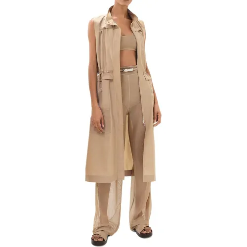 HERMES Twinset Coat Women's Beige