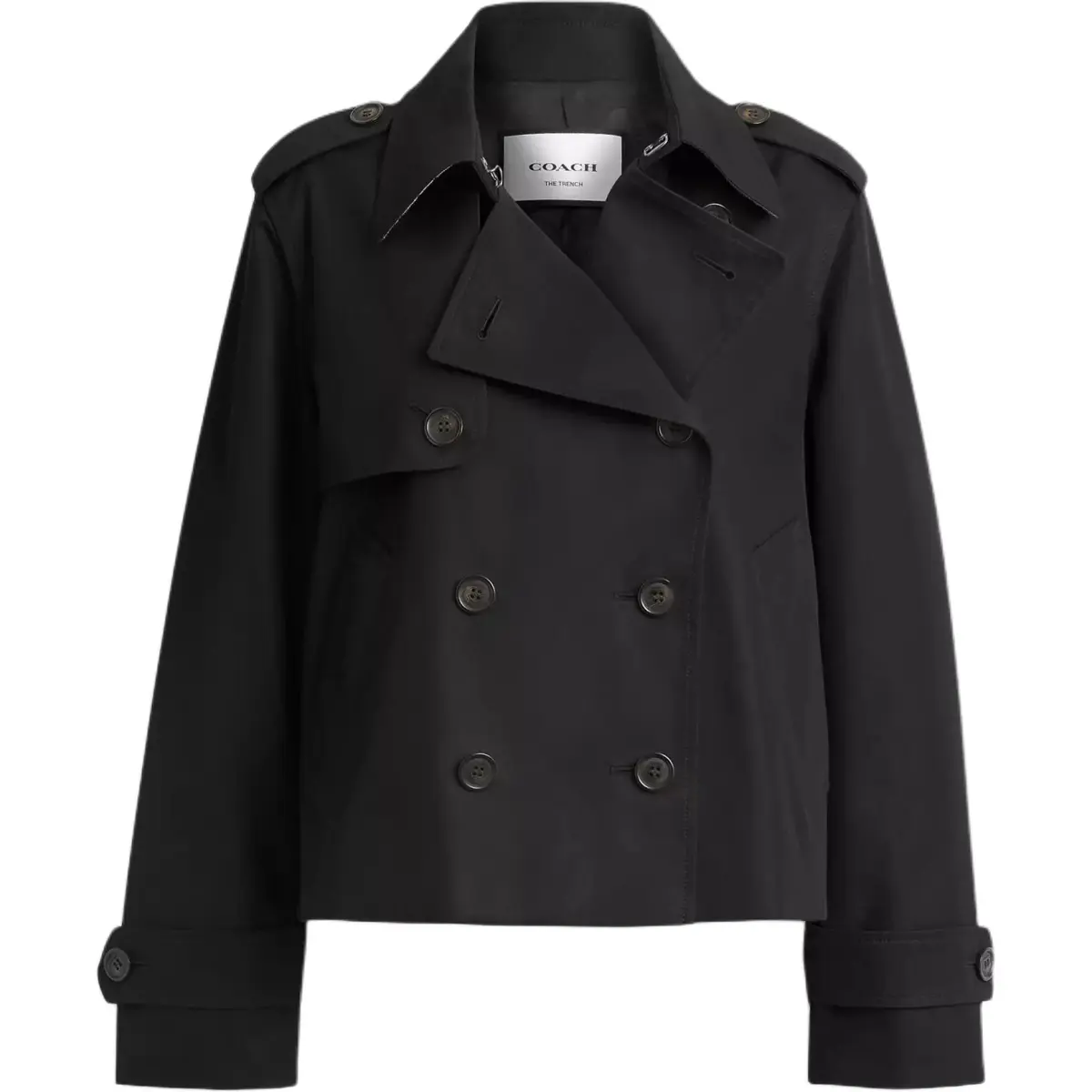 COACH SS25 Trench Coat Women's Black