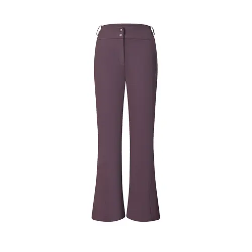 FILA EXPLORE Collection, Basic Minimalist Fleece Lined Bootcut Woven Casual Pants Women's Purple Black