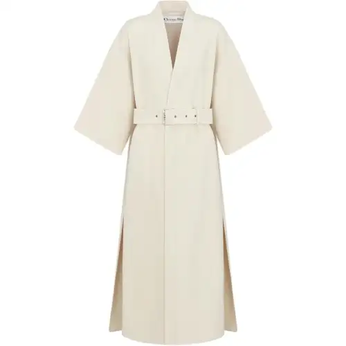 Christian DIOR Belted V Neck Coat