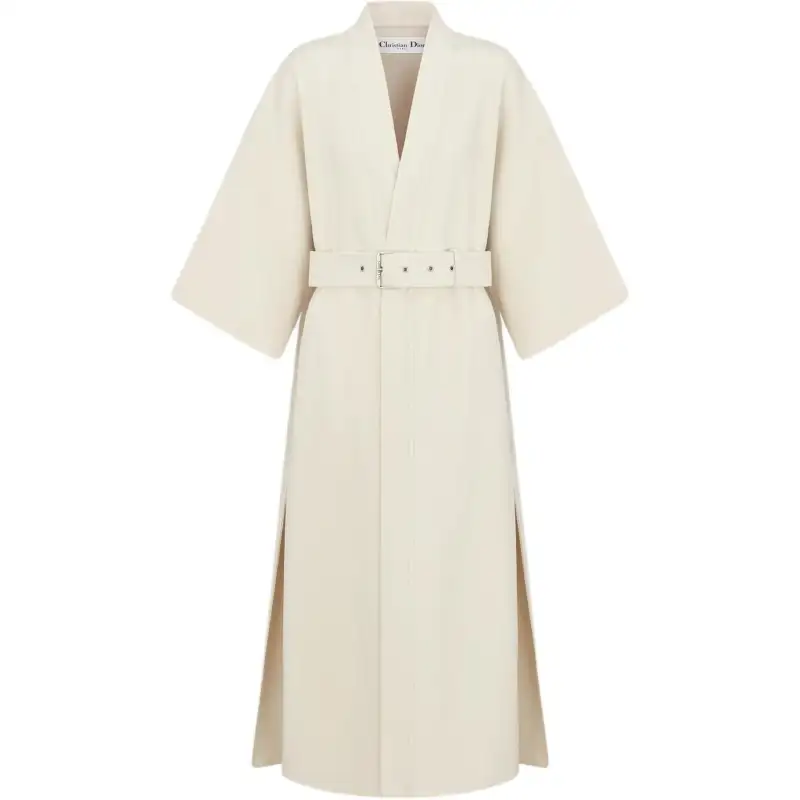 Christian DIOR Belted V Neck Coat