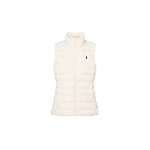 Polo Ralph Lauren Pony with zipper, foldable beige vest sleevless, with embroidery