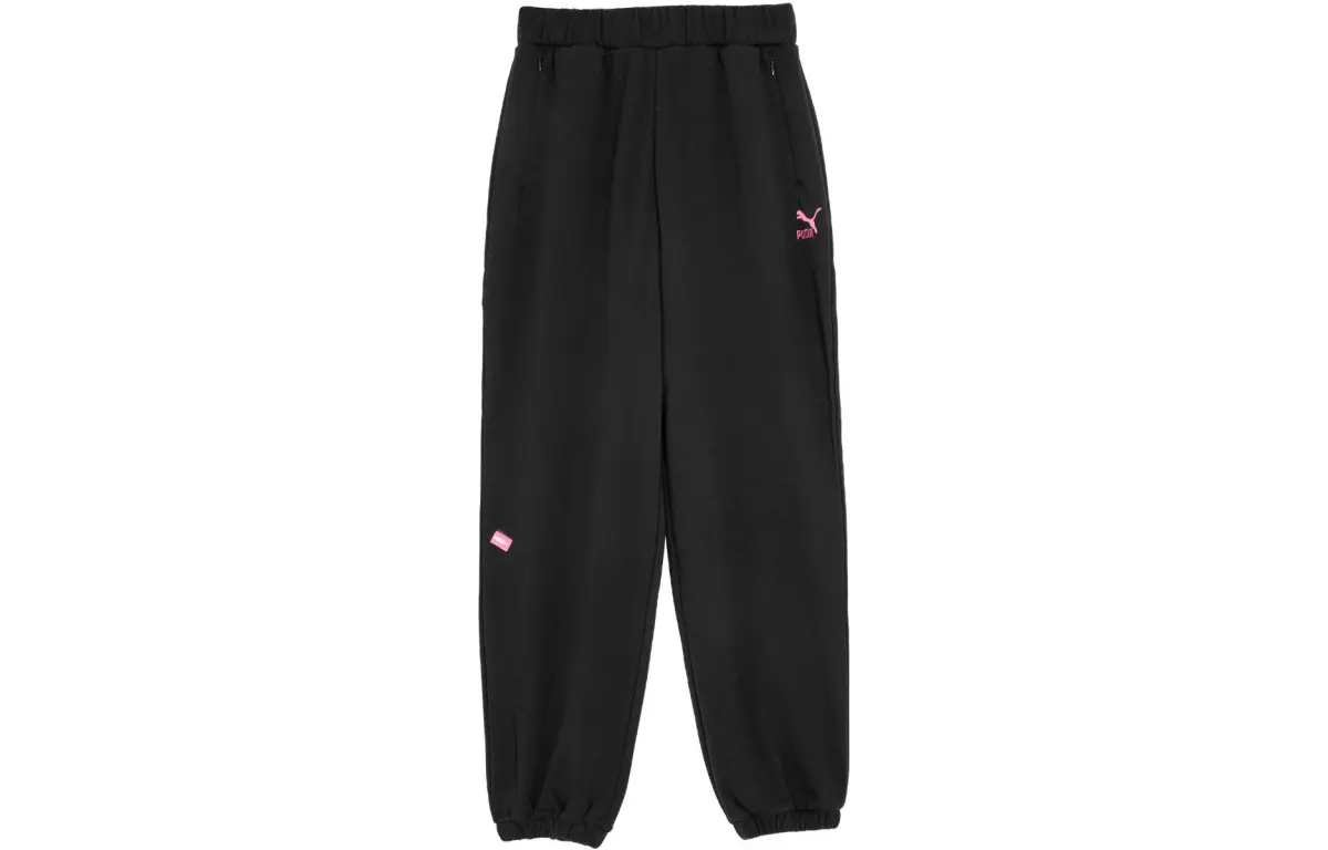 PUMA Casual Pants Women's Black Moderate Cuffed Pants