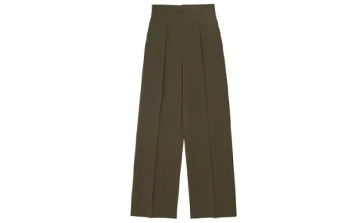 LOEWE High Waisted Trousers 'Dark Moss'