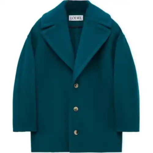 LOEWE Coats Women's Green Lapel Moderate