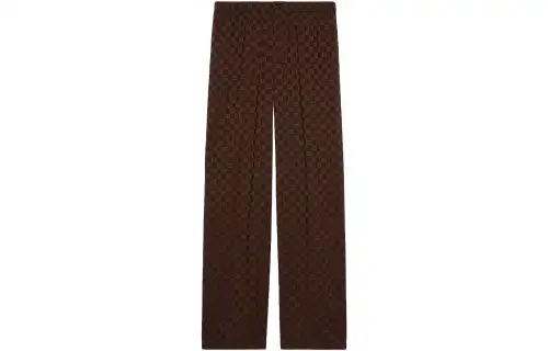 【Runway】GG-jacquard straight-leg trousers