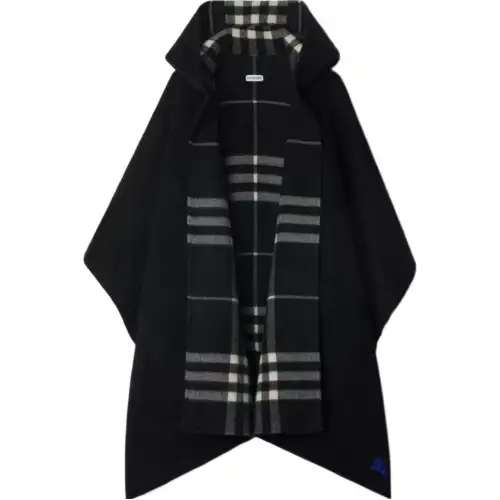 Burberry reversible check cashmere cape