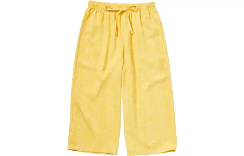 UNIQLO X Miffy Casual Pants Women's Bright Yellow Moderate Straight Fit Pants