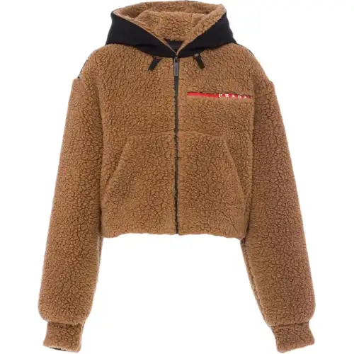 PRADA Velvet feel Coat Women's Camel