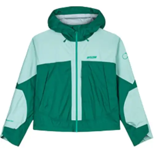 Anta Outdoor Collection Waterproof, Windproof, And Breathable Windbreaker Jacket Women's Elf Green/Mist Cyan