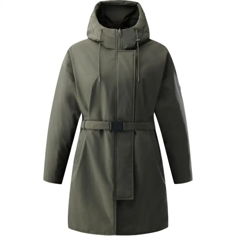 Elite comfortable double-sided windproof waterproof warm belt, brace with hood, down jacket with zipper