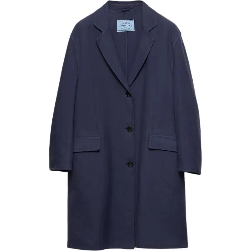 PRADA SS25 Spring Summer Women's Apparel Collection Coat Women's Blue