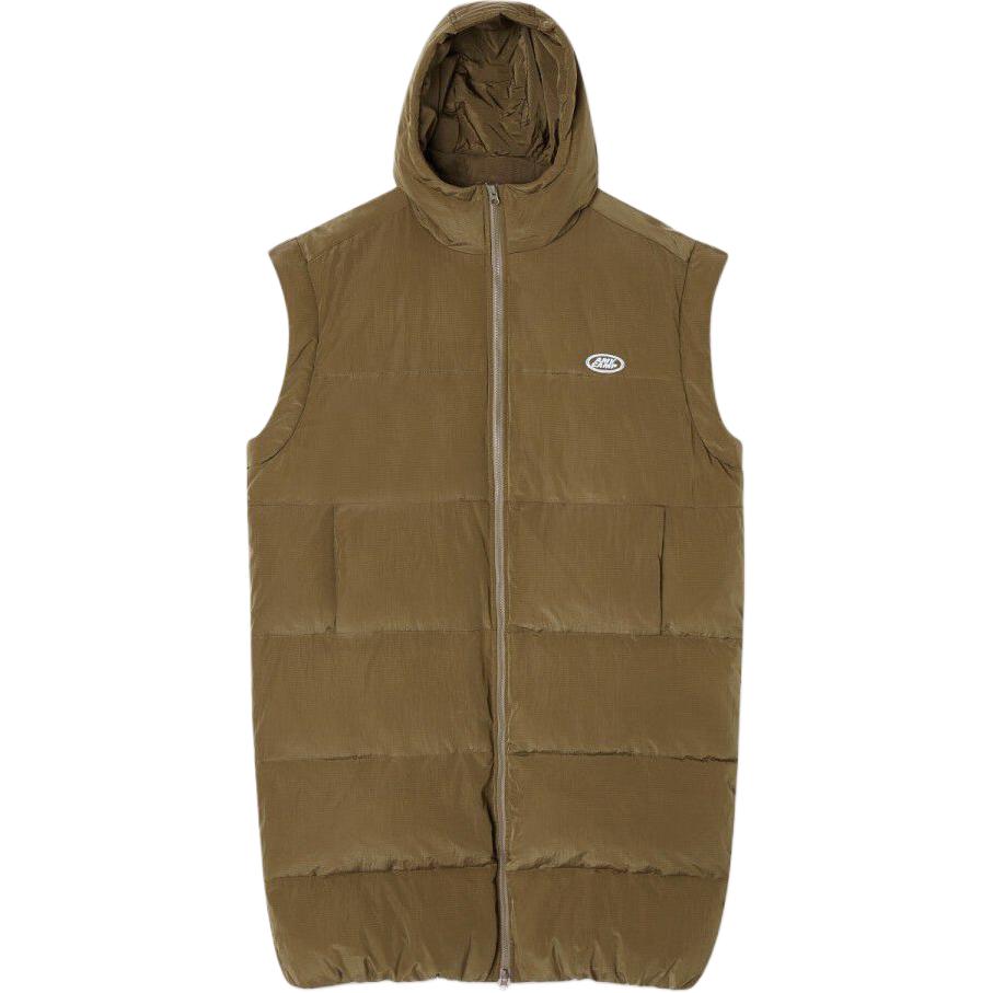 AMERICAN VINTAGE A.M FW24 PADDED JACKET IFABAY Logo detail hooded zipper long vest Women's CAMOUFLAGE/camouflage brown