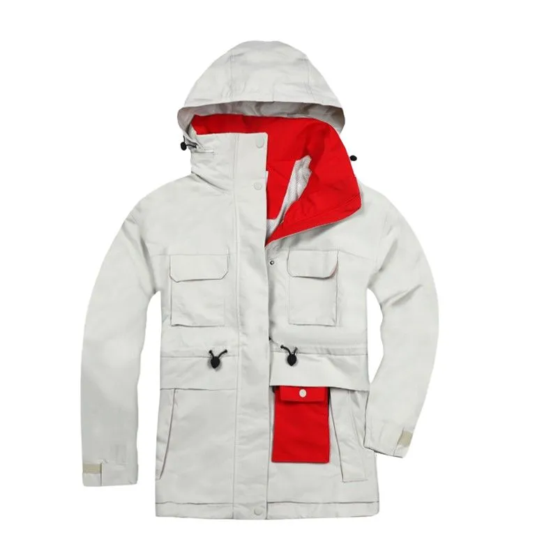 Columbia City Outdoor Collection Waterproof And Breathable Abrasion Resistant Windbreaker Jacket Women's Red White