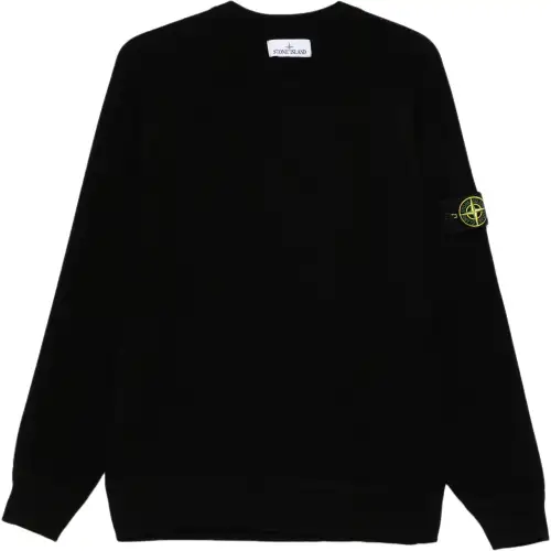 STONE ISLAND Logo Crewneck Black